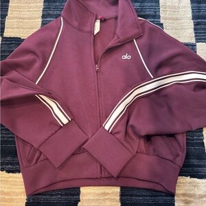 Alo Burgundy Track Jacket